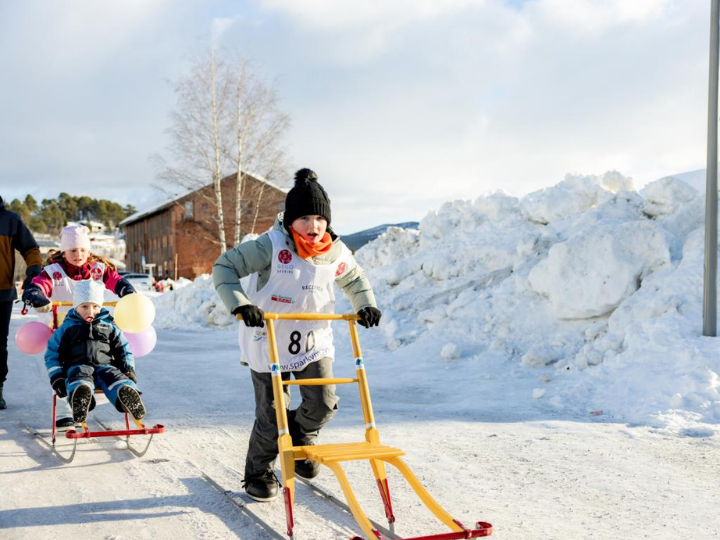 Kicksledding in Geilo