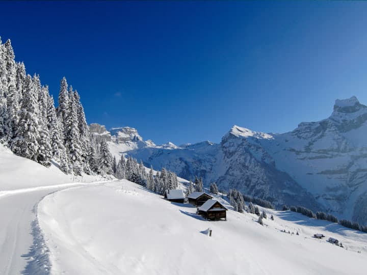 Small Swiss ski resort, Engelberg