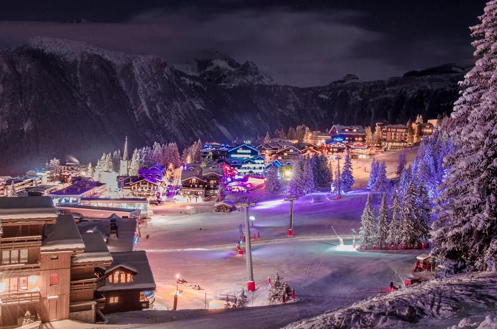 Courchevel lit up