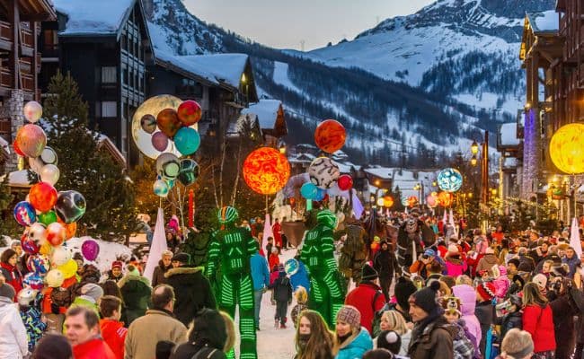 Après ski in Val d'Isère ski resort in Europe